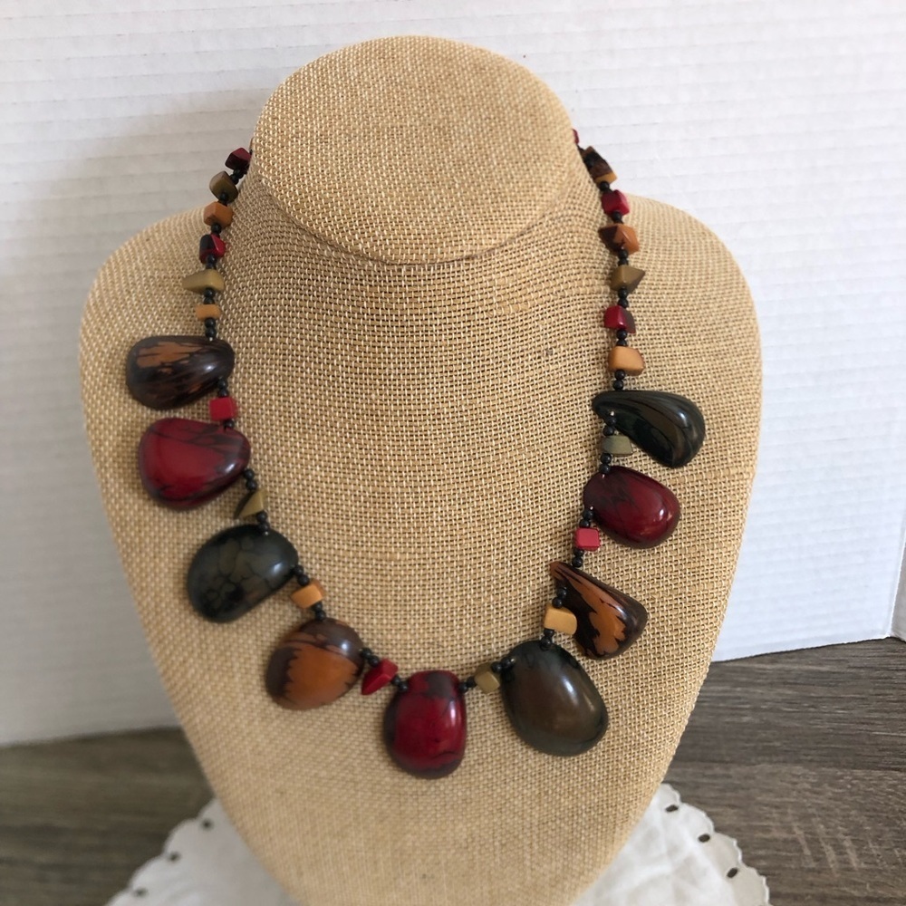 Handmade Tagua Nut Beaded Necklace